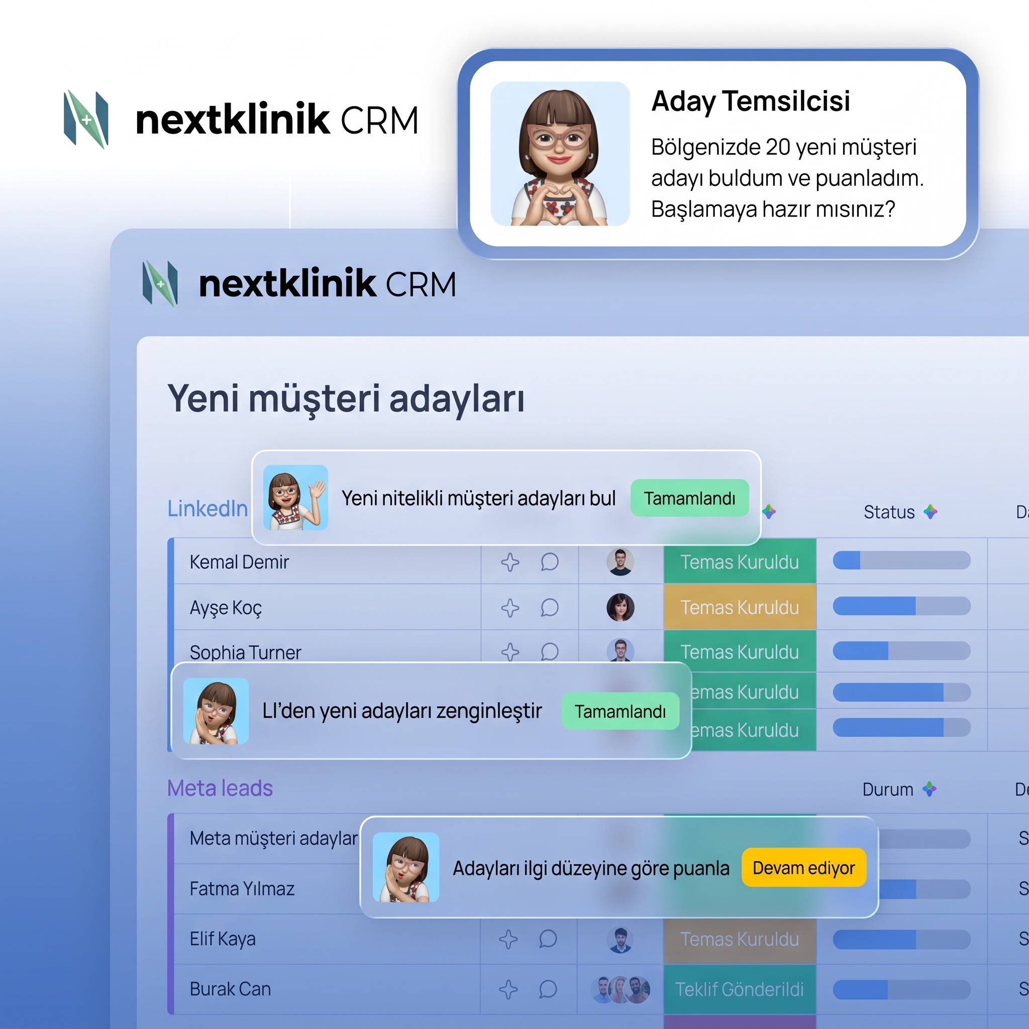 Kendi kendini dolduran randevu takvimi